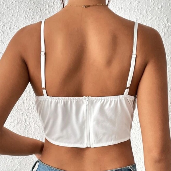 White Bow Crop Top - Picture 2 of 5